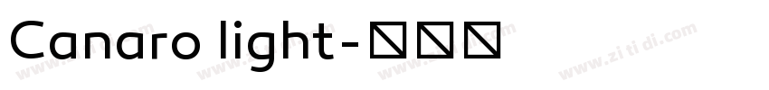 Canaro light字体转换